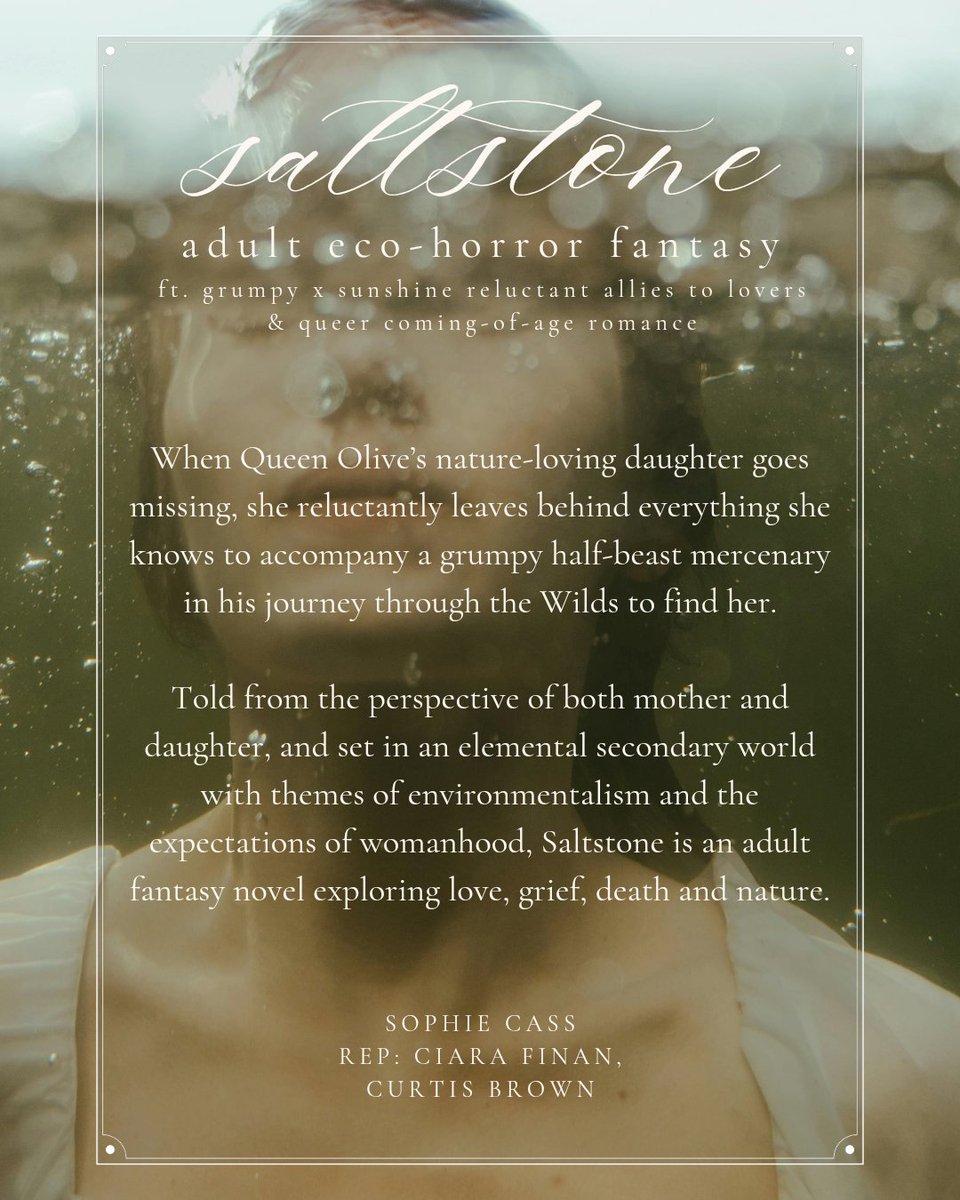 OUR WIVES UNDER THE SEA x THE WITCHER

🌿 Dual POV mother/daughter
🌿 Reluctant allies to lovers
🌿 Coming-of-age queer romance
🌿 Instalove vs slow-burn lust
🌿 Everyone is morally grey
🌿 Eco-horror fantasy
🌿 Elemental secondary world

#PopUpPit #PopUpPitE #LuckyPit #A #F