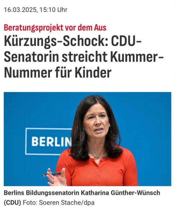 terrorsaitan's tweet photo. Die CDU streicht die Förderung der Nummer gegen Kummer für Kinder &amp; Jugendliche. Diese kostet 100.000 €

Der Berliner Senat fördert NFL Spiele in Berlin mit 12,5 Mio €

@gunther_wunsch und die CDU hassen Kinder https://t.co/scIY0khIZI