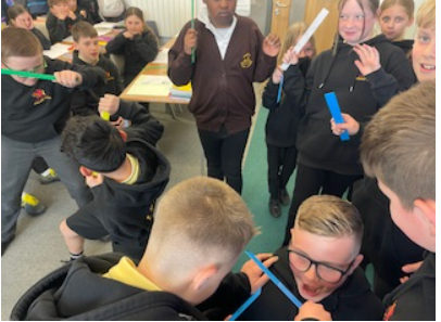 EastfieldPSHull's tweet photo. Pupils in 6LT have been getting into character this morning to bring our key text - Floodland by Marcus Sedgwick - to life! #epsenglish #epswriting #epsreading #epsoracy https://t.co/XmJ3jtjBNp