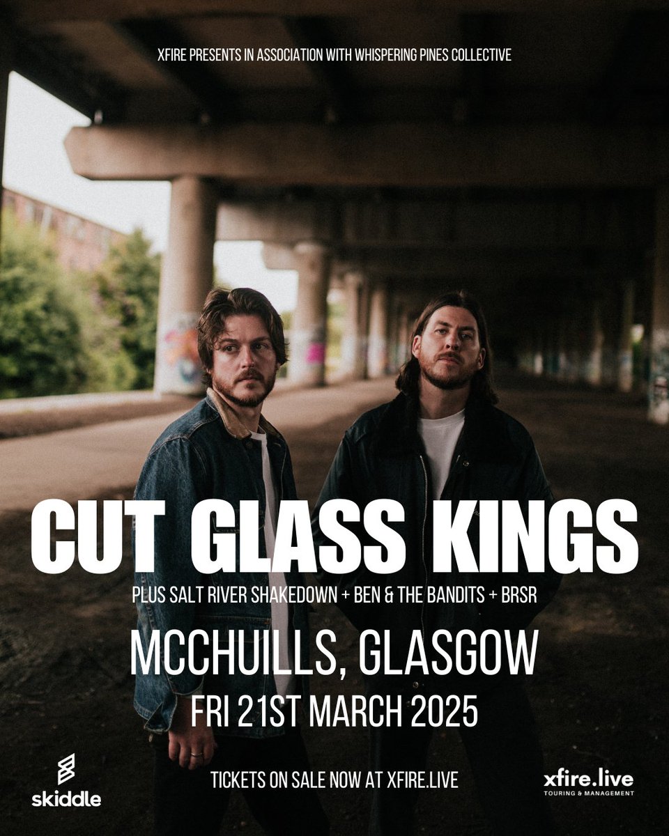 BRSR (@brsrgla) on Twitter photo | THIS FRIDAY |
We return to action alongside <a href="/cutglasskings/">Cut Glass Kings</a>, Ben & The Bandits <a href="/SRShakedown/">Salt River Shakedown</a> at McChuills.
Tickets available here: skiddle.com/e/40365787
Come in from the cold.
📸- Rachael Sweeney | THIS FRIDAY |
We return to action alongside <a href="/cutglasskings/">Cut Glass Kings</a>, Ben & The Bandits <a href="/SRShakedown/">Salt River Shakedown</a> at McChuills.
Tickets available here: skiddle.com/e/40365787
Come in from the cold.
📸- Rachael Sweeney