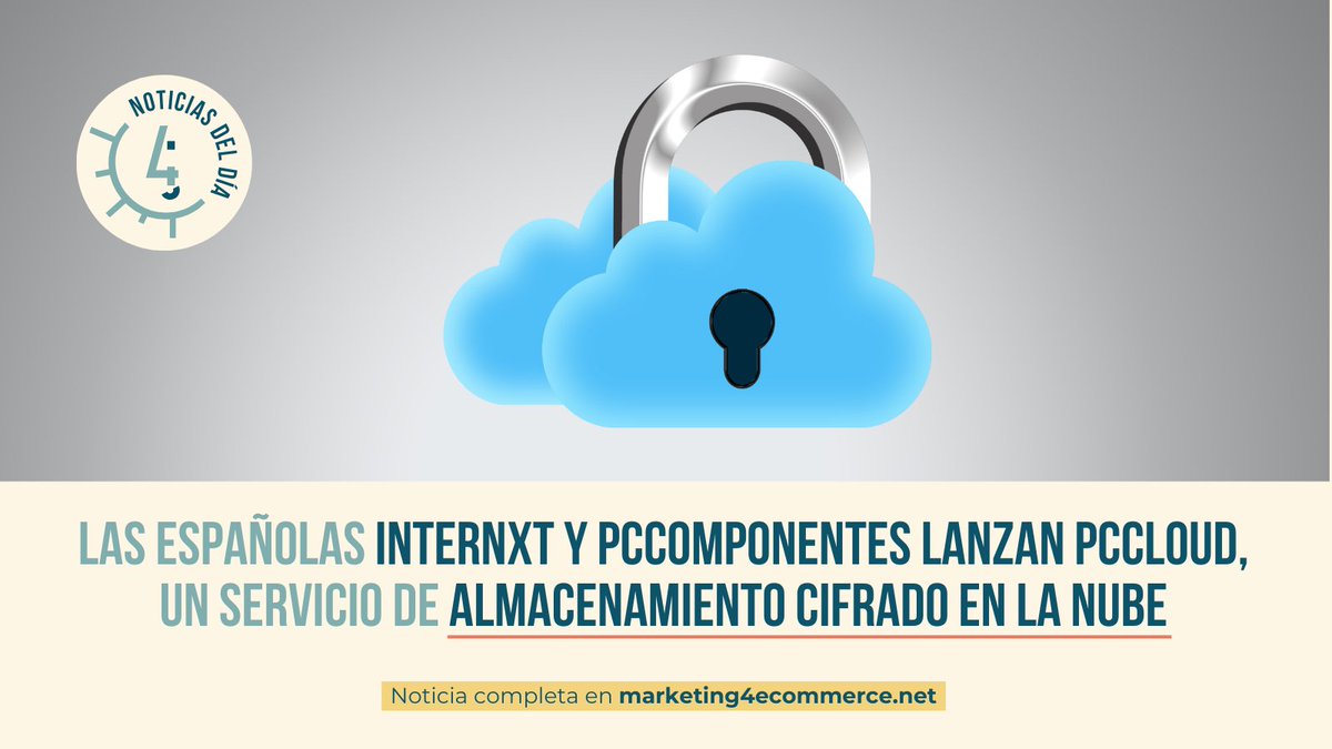 Mkt4eCommerce's tweet image. 📢@Internxt y @pccomponentes  han unido fuerzas para lanzar #PcCloud, un nuevo servicio de almacenamiento en la nube que prioriza la privacidad y la seguridad de los datos☁️🔒