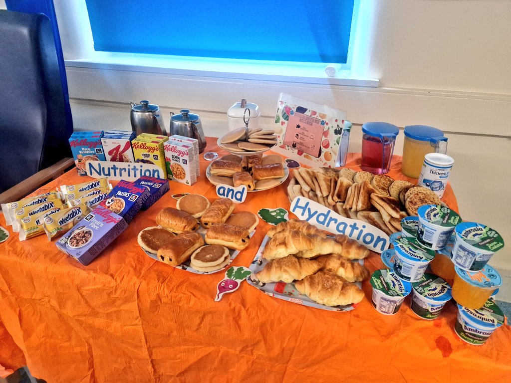 ☆Nutrition &amp; Hydration Week☆ 

1. C3 Agenda for the week 🍓🫐

2. &amp; 3. 
Monday, we are promoting protected meal times on the ward and provided the patients with a continental breakfast 🥐🥞
The patients enjoyed the different options and thanked Nurisng Assistant Vander.