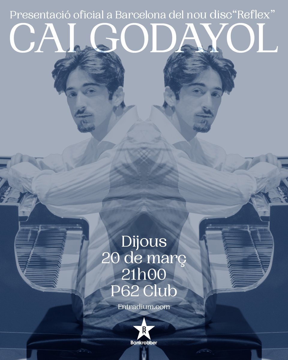BARCELONA! DIJOUS!
@caigodayol presenta oficialment el seu disc debut "Reflex" amb un concert a <a href="/parallel62bcn/">Paral·lel 62</a> Club. Entrades aquí: entradium.com/events/cai-god…