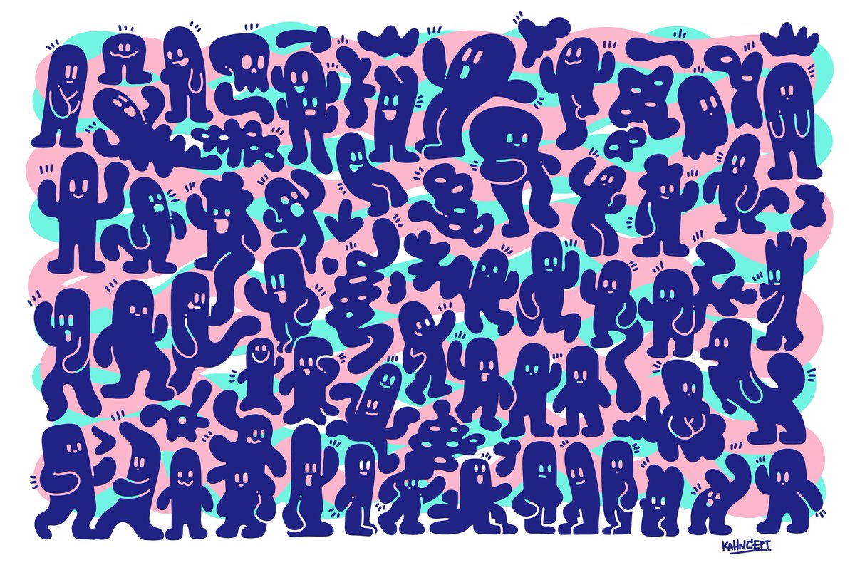 Blob Mob 🫠🌀

Art by: kahncept

#illustration #illustrationartists #procreate #kahncept #designer