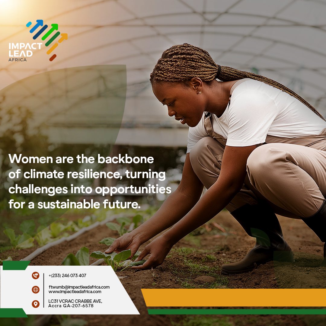 Let’s celebrate and support the women driving climate action!

#WomenInClimate #ClimateResilience #SustainableFuture #ImpactLeadAfrica"