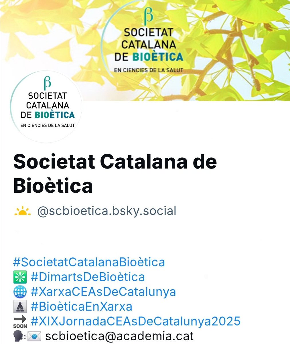 Societat Catalana de Bioètica tweet media