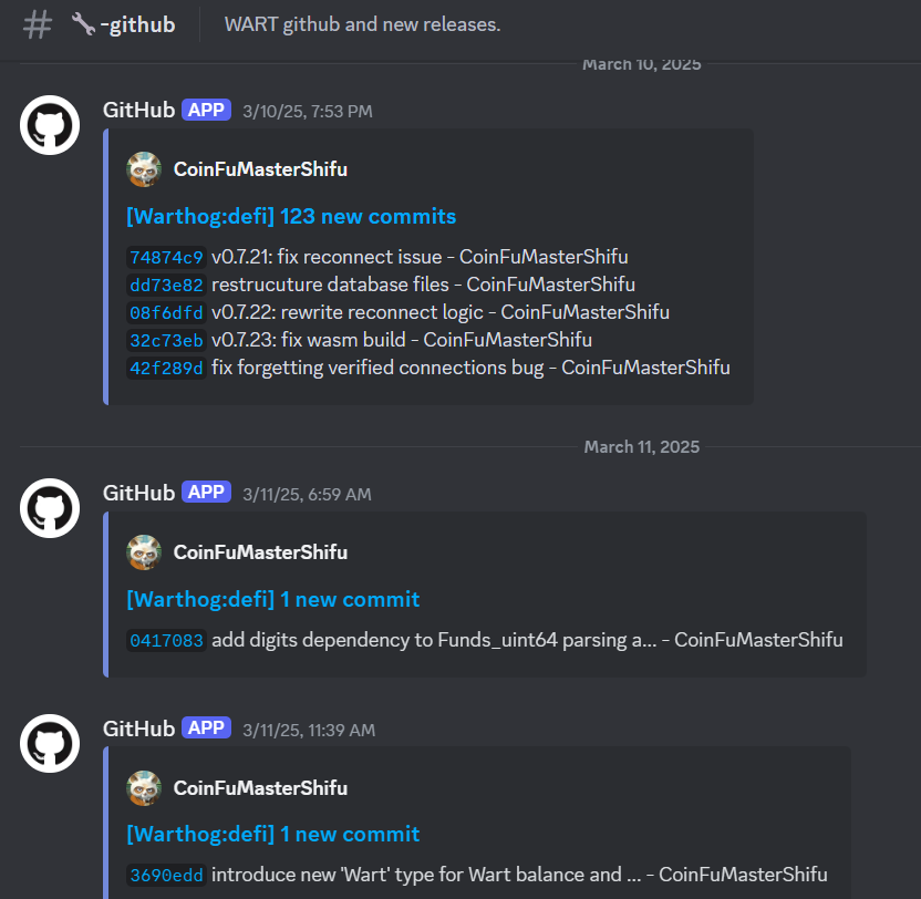 warthognetwork's tweet photo. Warthog code evolves and improves. 💪 I am currently developing $WART #DeFi support with unique functionality.  🥷

Shifu 🐗