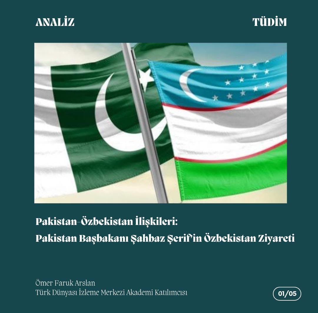 tudim_1's tweet photo. Türk Dünyası İzleme Merkezi Akademi katılımcısı ve Özbekistan araştırmacısı Ömer Faruk Aslan’ın, “ Pakistan-Özbekistan İlişkileri: Pakistan Başbakanı Şahbaz Şerif’in  Özbekistan Ziyareti” başlıklı analiz yazısı yayımlandı. 

@omer_a67008 https://t.co/9RJwtlP12w