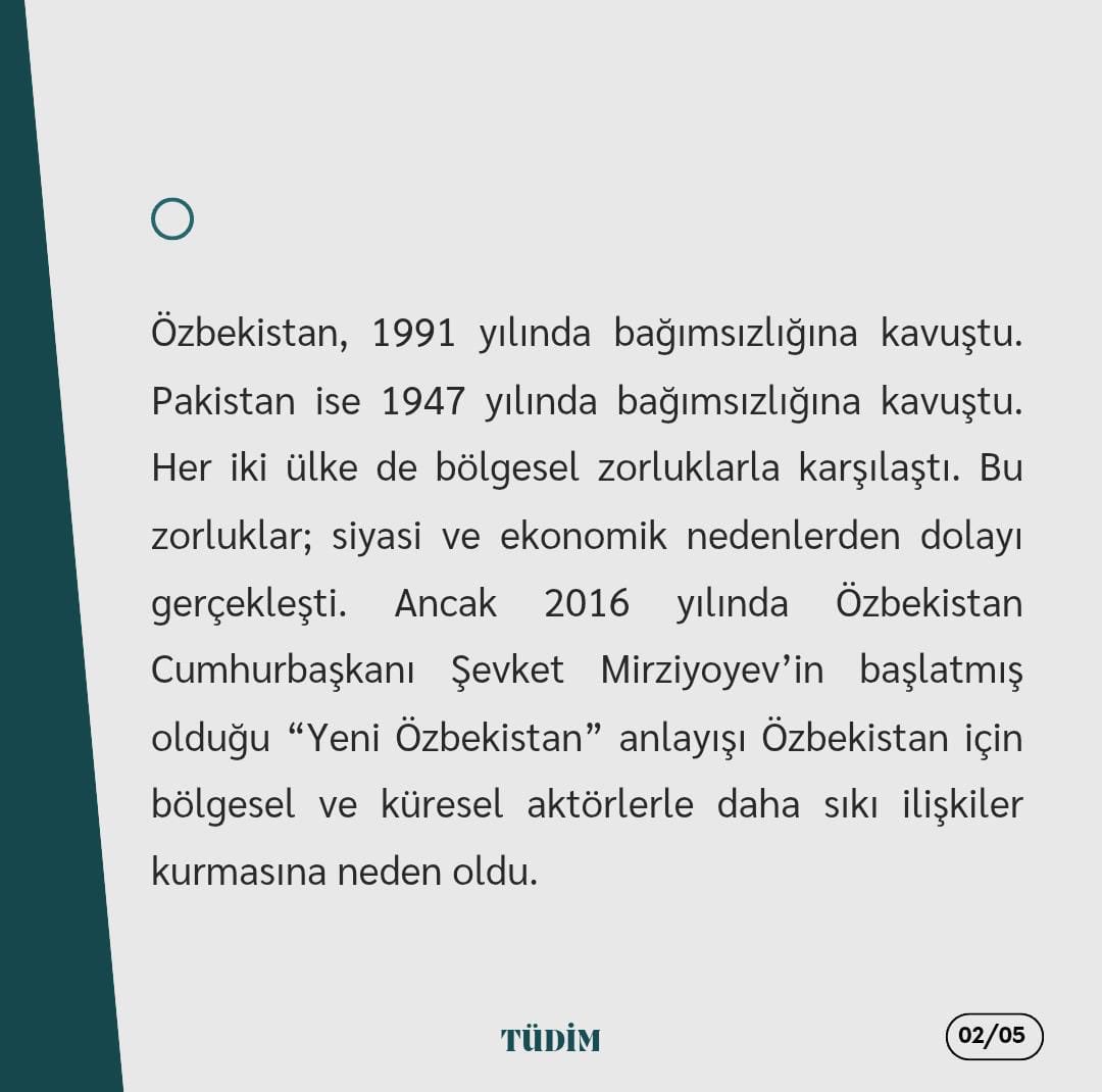 tudim_1's tweet photo. Türk Dünyası İzleme Merkezi Akademi katılımcısı ve Özbekistan araştırmacısı Ömer Faruk Aslan’ın, “ Pakistan-Özbekistan İlişkileri: Pakistan Başbakanı Şahbaz Şerif’in  Özbekistan Ziyareti” başlıklı analiz yazısı yayımlandı. 

@omer_a67008 https://t.co/9RJwtlP12w