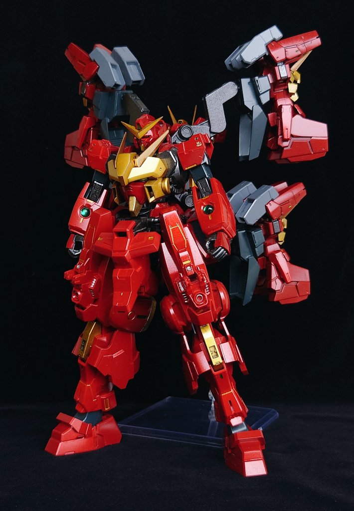 完成してました←

GN-666 ガンダム・テリオン

ヨハネの黙示録より『七つの頭と十本の角、その頭に七つの冠をかぶっていた』とされる獣・竜をモチーフに製作しました。

久しぶりの大型ミキシング、なんとか完成させることが出来ました。

見て頂けると嬉しいです。

#ガンプラ