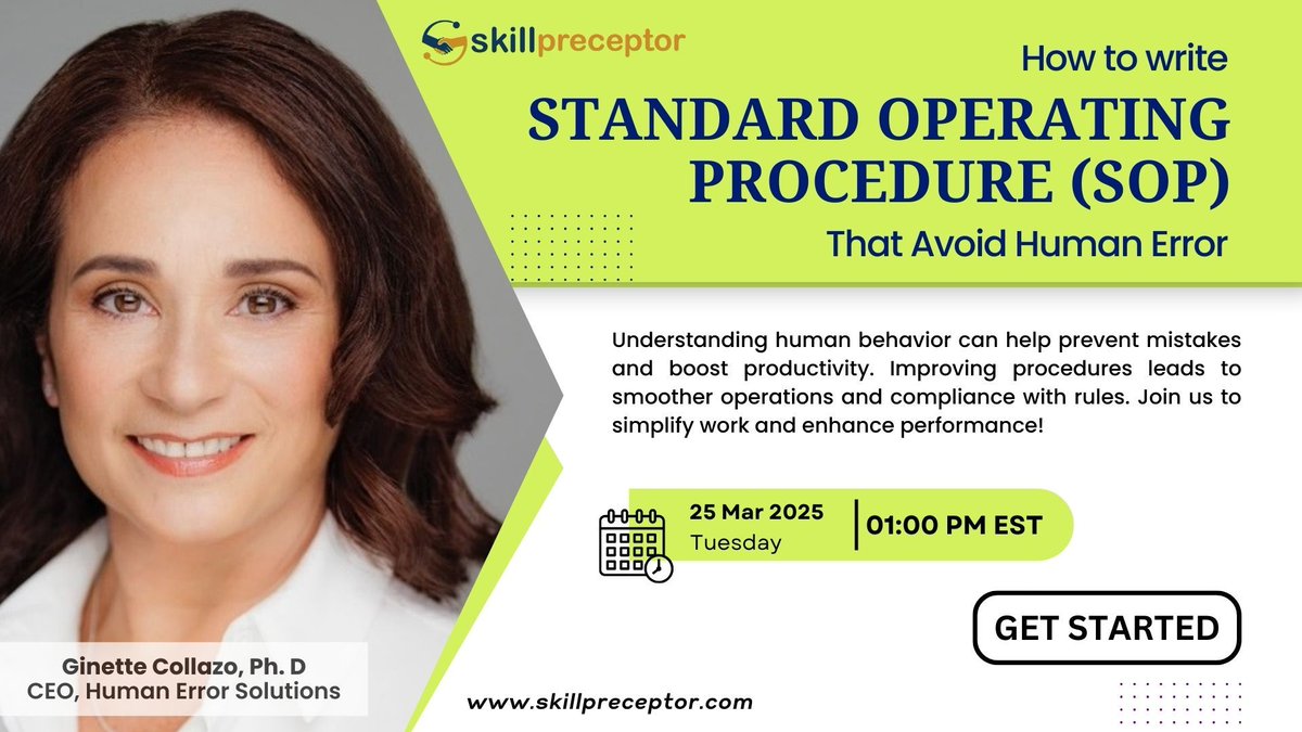 SkillPreceptor's tweet photo. Human error is a major cause of quality and production losses, often starting at the design stage. By understanding behavior and refining procedures, many errors can be prevented. Join the webinar to learn more!

🔗 Register now! [ https://t.co/GsbZhq9497 ]

#Manufacturing https://t.co/v6LrEzEIRm