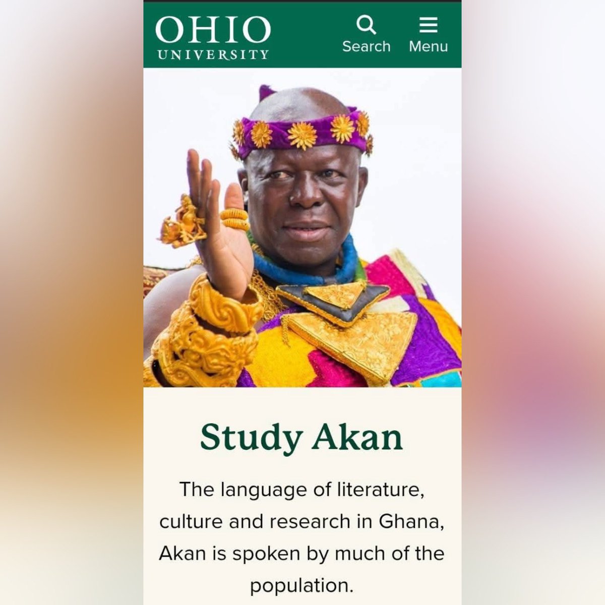 One of the Top Universities in the USA, Ohio University has started teaching Twi at the undergraduate and master's level. People can travel all over the world to the USA to study Twi.

#MondayMotivation