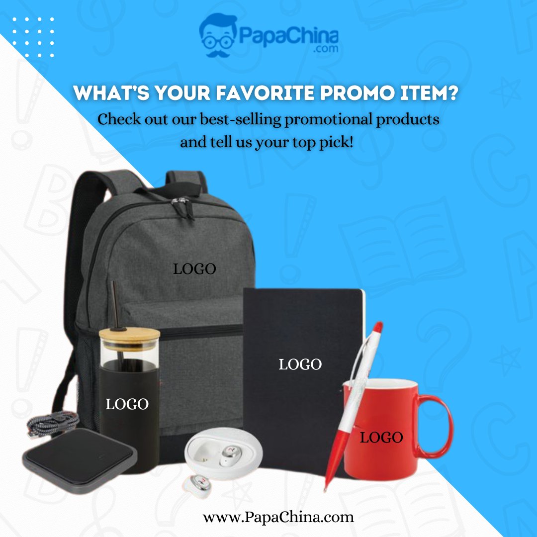 PapaChina's tweet photo. 🎁 What’s Your Favorite Promo Item? 🎁

Explore our best-selling promotional products and pick your favorite! Comment below &amp; tag a friend who needs to see this. 👇✨
.
.
.
..
#PromotionalProducts #CorporateGifts #CustomBranding #PapaChina #PromoMerch #MarketingGifts https://t.co/trp7u4rQ4O
