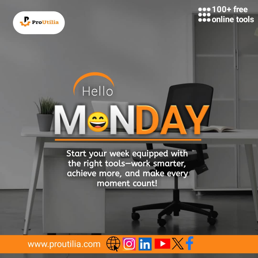 losindesk's tweet photo. Start your week equipped with the right tools - work smarter,
achieve more, and make every moment count!🥳

Visit https://t.co/nAYHKoiV4C to get started for free!
#proutilia #workfromhome #smartwork #hardwork #OnlineTools https://t.co/UYR1CuoJiO