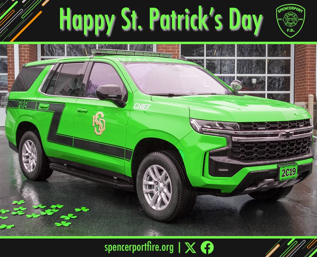 A few leprechauns snuck into the firehouse this morning to play a trick on the chief. Happy St. Patrick’s Day! 🍀