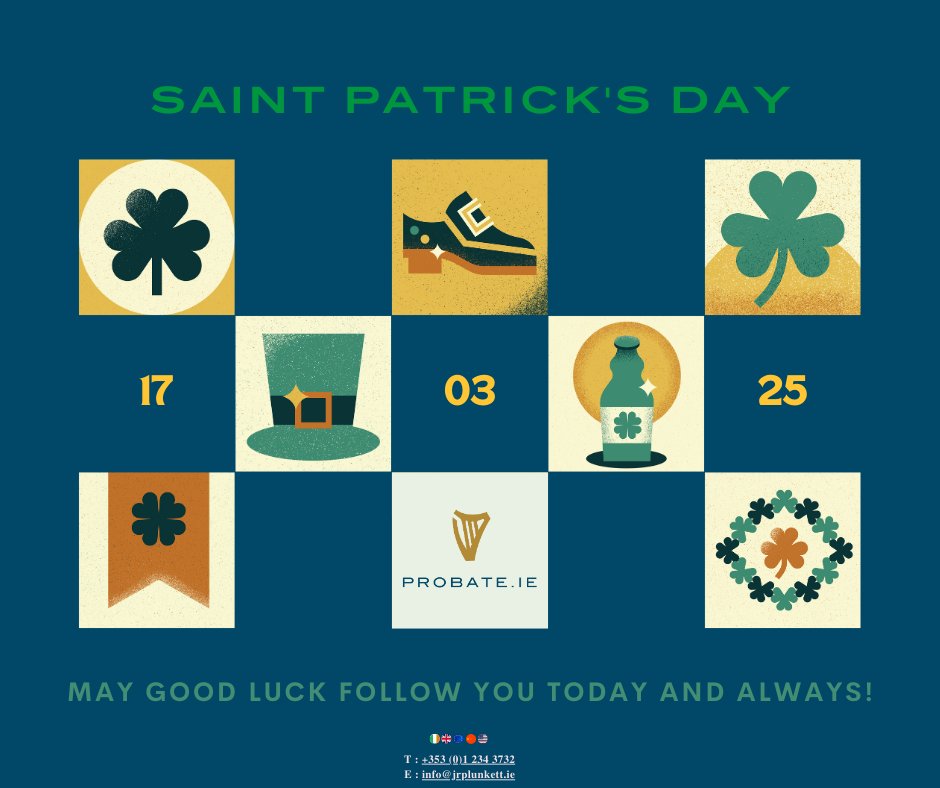 ProbateIE's tweet photo. 🍀Cheers to a splendid #StPatricksDay filled with merriment and the warmth of good company!
 
#lastwill #EstateAdministration #EstatePlanning #LegalAssistance #family #probate #legal https://t.co/HninxWZtH0