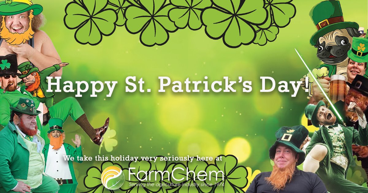 From all of us at Farmchem, stay safe and don't get pinched this St. Patrick's Day!