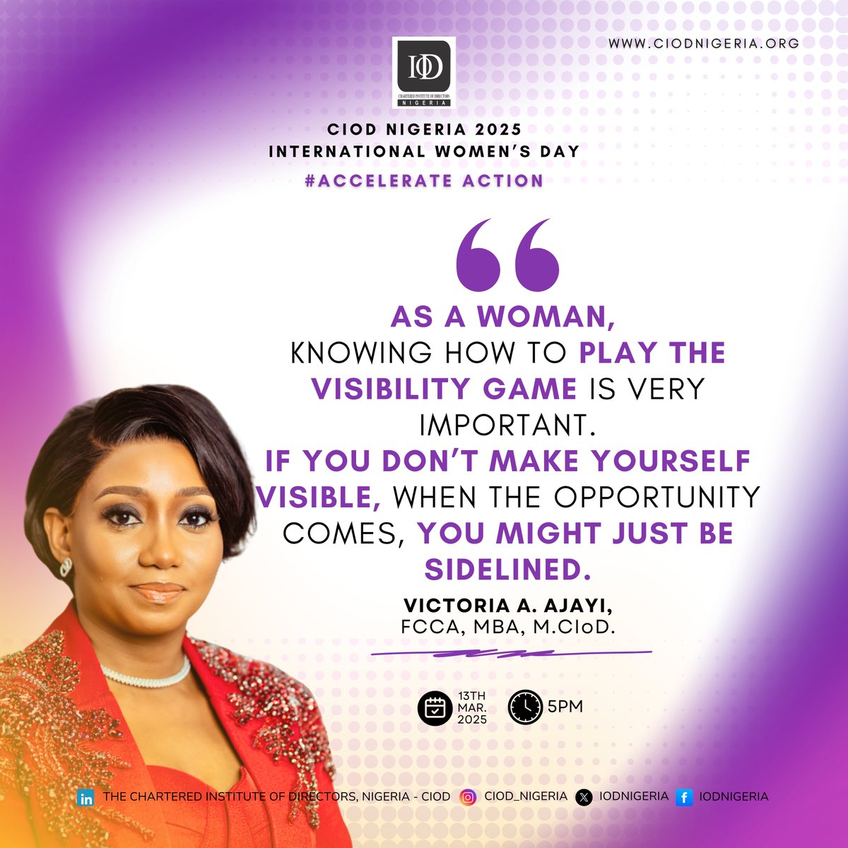 CIoDNigeria's tweet photo. as she shared thought-provoking perspectives on career growth and personal development.
Here are some notable quotes from the session...
#CIoD #InternationalWomensDay #AccelerateAction #Leadership #CareerGrowth #WomenInBusiness https://t.co/UpT1bfkKTn