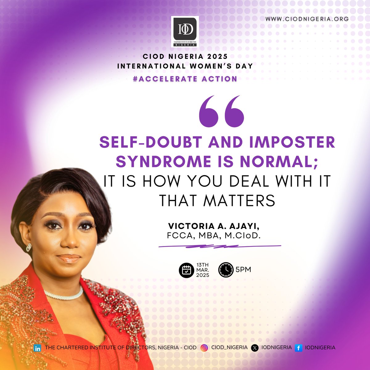 CIoDNigeria's tweet photo. as she shared thought-provoking perspectives on career growth and personal development.
Here are some notable quotes from the session...
#CIoD #InternationalWomensDay #AccelerateAction #Leadership #CareerGrowth #WomenInBusiness https://t.co/UpT1bfkKTn
