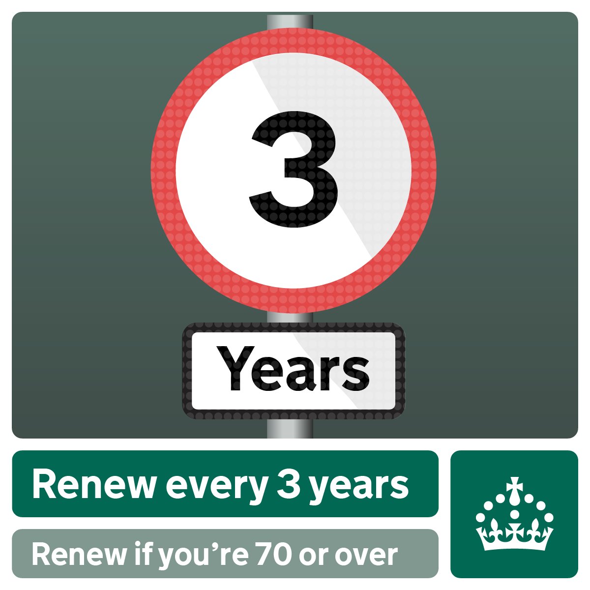 DVLAgovuk's tweet photo. After you turn 70, you need to renew your licence every 3 years. It’s easy, quick and secure to do it online: https://t.co/TtY1B5jesu 

#DVLADigital https://t.co/TfwgpAqDIT