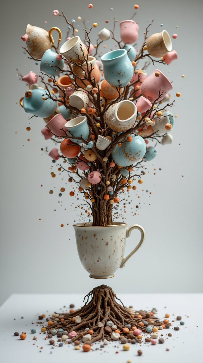MingStar's tweet photo. Coffee Mug Rhapsody #aiart #ai #genai #flux https://t.co/kbOgH8oGsC