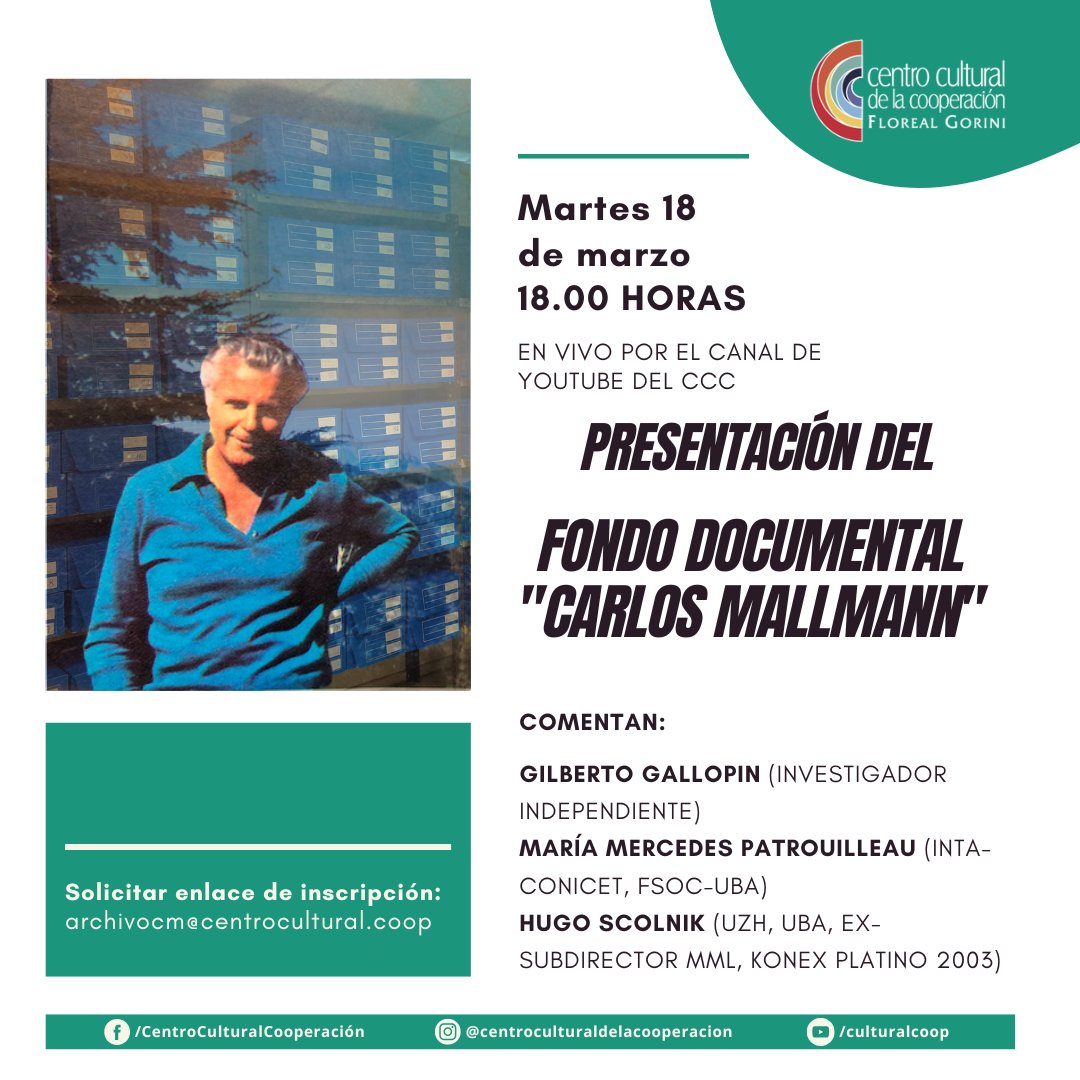 ComunidadCPC's tweet photo. Presentación del Fondo Documental “Carlos Mallmann”, uno de los pioneros del pensamiento latinoamericano de los sistemas complejos, quien lideró desde la Fundación Bariloche el desarrollo del Modelo Mundial Latinoamericano:
https://t.co/k5LO0Ycnhh https://t.co/EaH5Gis98G