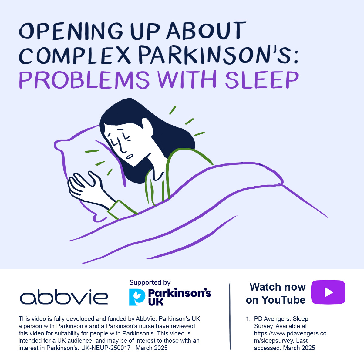 In a global survey of over 1,000 people with Parkinson’s, 96% reported that their quality of sleep was impacted by their condition. Nurse Miriam explores common sleep challenges in Parkinson's, and tips for discussing these with a healthcare professional: bit.ly/3FB2IcK