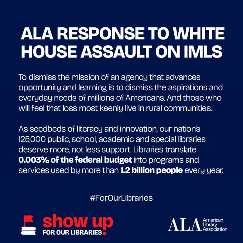KetColLib's tweet image. NEW: President Trump&apos;s executive order to eliminate the Institute of Museum &amp;amp; Library Services would have disastrous effects for communities nationwide. We call on all Americans who value reading and learning to reach out to their elected leaders.