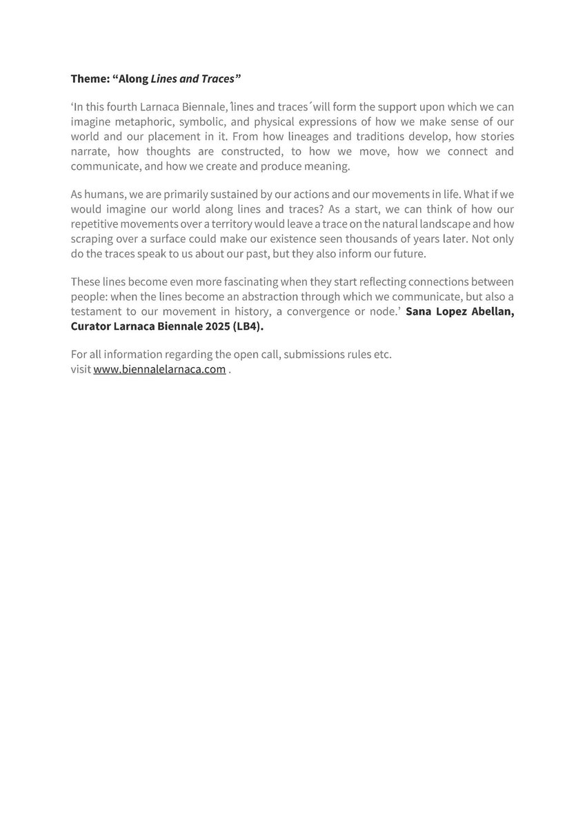 CyprusinUkraine's tweet image. Now! @biennalelarnaca 2025 Open Call for #artworks! 🎨Make sure to submit until 31 March 2025 📷 👇
#Larnaca #Biennale2025