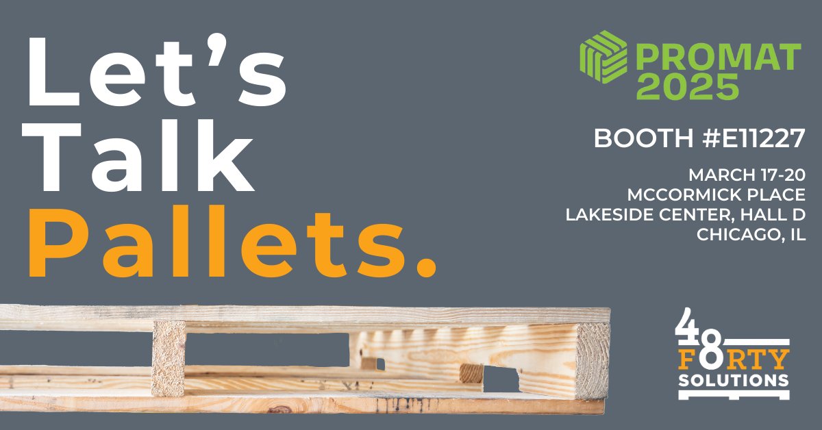 We're here--are you? Stop by our #ProMat2025 booth #E11227 and let's talk pallets! Can't wait to meet you!