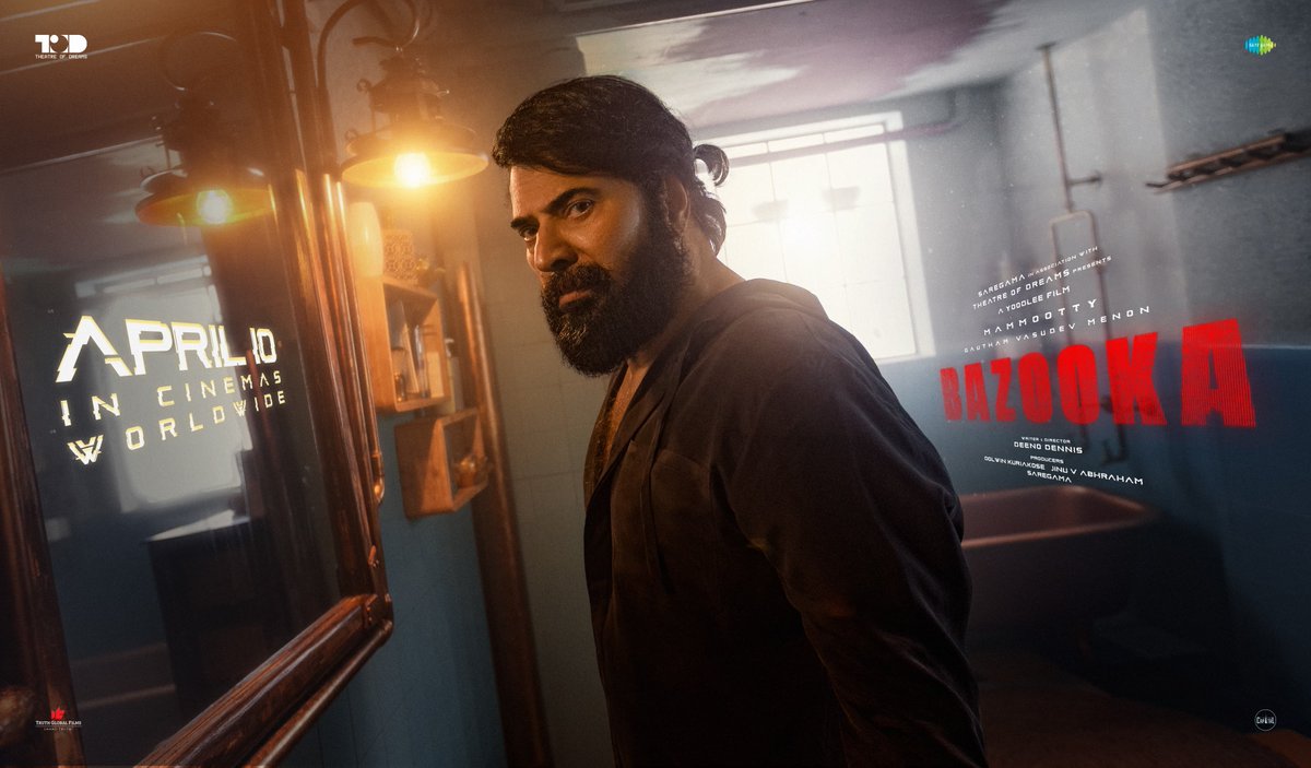 mammukka's tweet photo. #Bazooka Releasing Worldwide On April 10 https://t.co/Vu1I2fi3A3