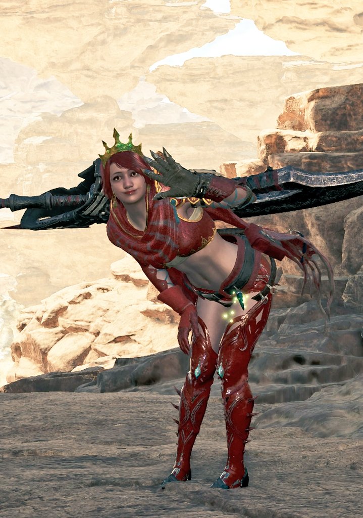Chro88's tweet photo. ゼノブレイド2より！ホムラを再現しました！😆🔥

#モンハンワイルズ                        
#MHWilds                        
#MHWsOBT
#重ね着コーデ
#モンハン重ね着
#まちゅりコス https://t.co/GH9Bs69rFh