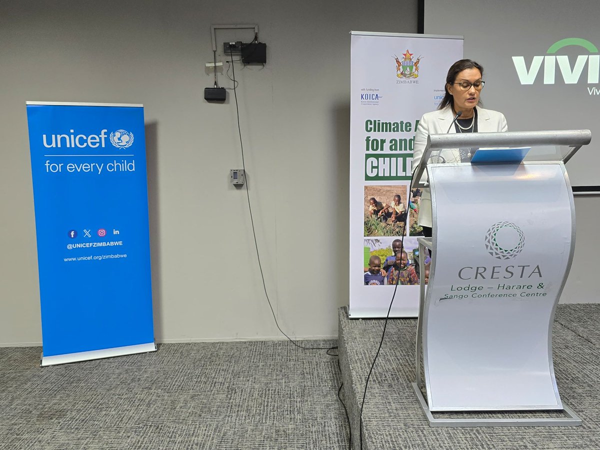 Zeinab Adam (@adamvalent) on Twitter photo "Climate change is not just an environmental challenge but a child rights issue. Thank you to the Govt of Korea <a href="/Kor_Emb_Zim/">Korean Embassy in Zimbabwe</a> #KOICA for recognising that children deserve a safe, sustainable future. Such Partnerships make a difference!
<a href="/UNICEFZIMBABWE/">UNICEF ZIMBABWE</a>
<a href="/UNZimbabwe/">UN Zimbabwe</a> "Climate change is not just an environmental challenge but a child rights issue. Thank you to the Govt of Korea <a href="/Kor_Emb_Zim/">Korean Embassy in Zimbabwe</a> #KOICA for recognising that children deserve a safe, sustainable future. Such Partnerships make a difference!
<a href="/UNICEFZIMBABWE/">UNICEF ZIMBABWE</a>
<a href="/UNZimbabwe/">UN Zimbabwe</a>