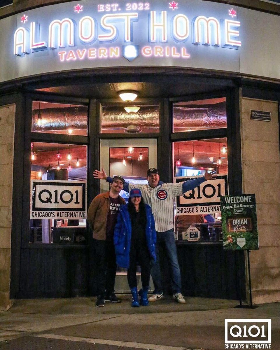 WE’RE BACK! Brian &amp; Kenzie return to Almost Home Tavern &amp; Grill on FRIDAY APRIL 4 for their second-annual Cubs Home Opener broadcast!

Brian &amp; Kenzie will be live just down the street from The Friendly Confines from 6-10am and you won’t want to miss this!