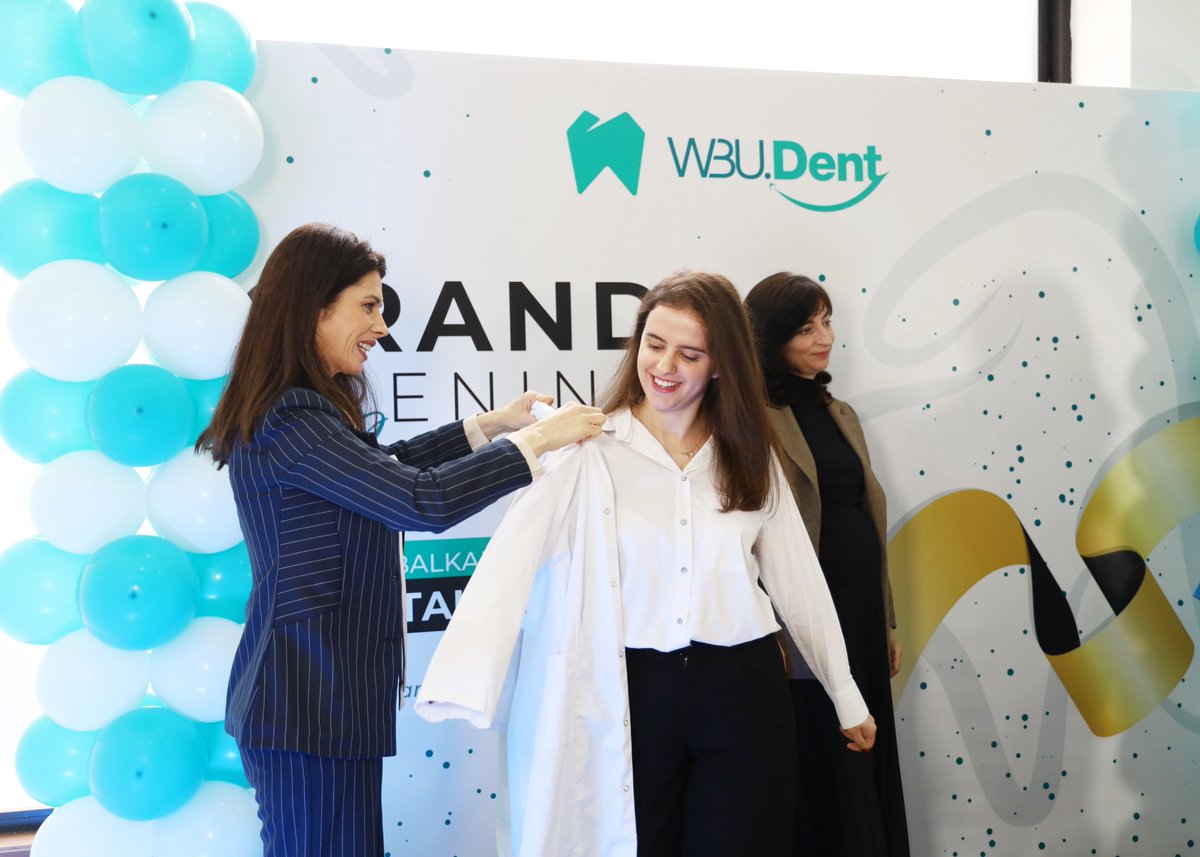wbu2021's tweet photo. 🌟 The Future Dentists at WBU wore their White Coats 🥼 for the first time
Western Balkans University is committed to offering high-quality education, and preparing students to become the next generation of leaders in the field.
#WBU #FutureDentists #WhiteCoatCeremony https://t.co/fVDKmIMbVt