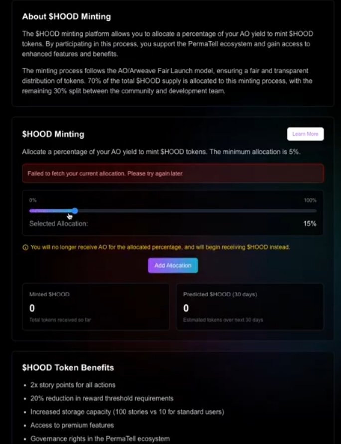 HoodRatNFTs's tweet image. **Big updates for @PermaTell &amp;amp; Goddesses holders!**

🔹 ** $HOOD fair launch** – Community-driven, no VC games  
🔹 ** 4% of HOOD is reserved for Goddesses holders**  
🔹 ** Earn HOOD by writing on PermaTell**

**build, write, and earn.**

#FairLaunch #PermaTell #Arweave