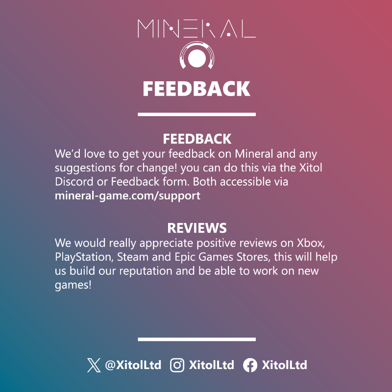 XitolLtd's tweet photo. As we move into mid-march we just wanted to share an update from the team at Xitol.

We've loved the feedback and support for Mineral so far! and we wanted to share about our first Level Pack coming to @MineralGame next month!

🩵 - The Xitol Team! https://t.co/4uGfwe1Ien