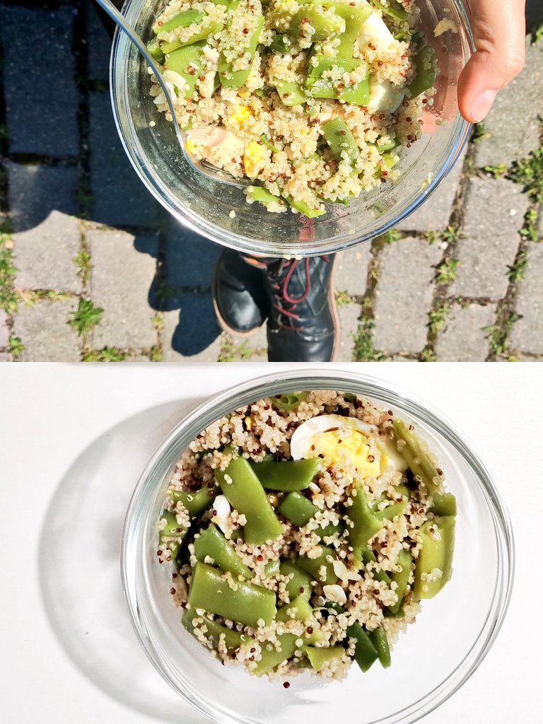 Natalia Sainz (@nataliasnutri) on Twitter photo Me ha encantado la iniciativa de este año de <a href="/WorldLiverDay/">World Liver Day</a> (19 de Abril) con el lema #foodIsMedicine
Por aquí otro plato saludable, rápido y para llevar:
- Vainas y quinoa cocidas.
- Huevo cocido.
- Lomos de bonito.
- Aceite de oliva y sal de Añana.
#worldliverday Me ha encantado la iniciativa de este año de <a href="/WorldLiverDay/">World Liver Day</a> (19 de Abril) con el lema #foodIsMedicine
Por aquí otro plato saludable, rápido y para llevar:
- Vainas y quinoa cocidas.
- Huevo cocido.
- Lomos de bonito.
- Aceite de oliva y sal de Añana.
#worldliverday