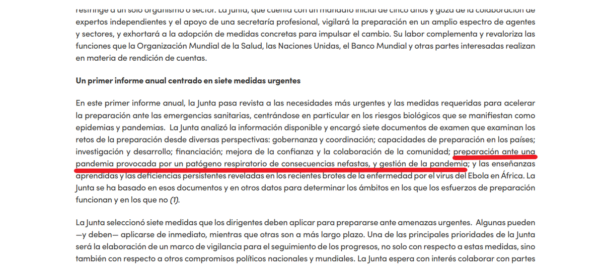 Llegint Dret Administratiu d'excepció (encara cuegen multes pel confinament) em vaig topar amb aquest informe de la "Junta Mundial de Preparación", de SETEMBRE 2019 (6 mesos abans que l'OMS declarés la pandèmia del coronavirus). Algú més ho coneix? PÀG. 4!
gpmb.org/docs/libraries…