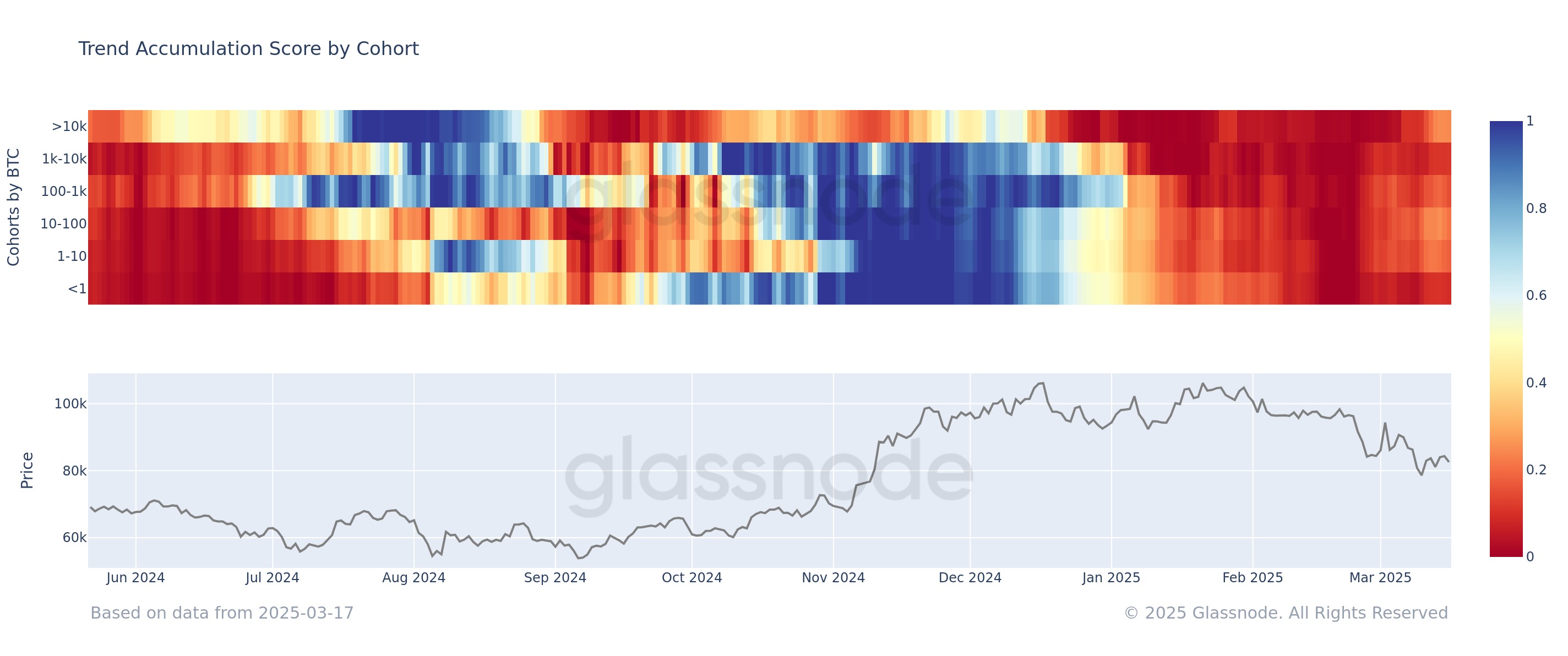 Bitcoin Trend Score By Cohort