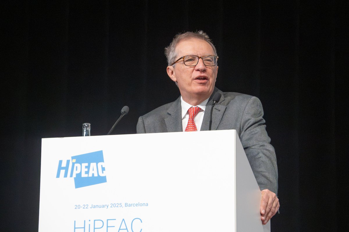 hipeac's tweet photo. ‘The strongest European asset is the profound culture that defines and divides us’ – Giovanni De Micheli
👉 https://t.co/wG4cuf5G5e
At #HiPEAC25, we had the chance to talk to Giovanni De Micheli about a career spanning his studies at @UCBerkeley supervised by Alberto Sangiovanni-Vincentelli, to working on the original networks on chips with @LucaBeniniZhFe, to his current role at @EPFL. We explored what makes Europe special, the state of technology in Europe and where we should go from here.