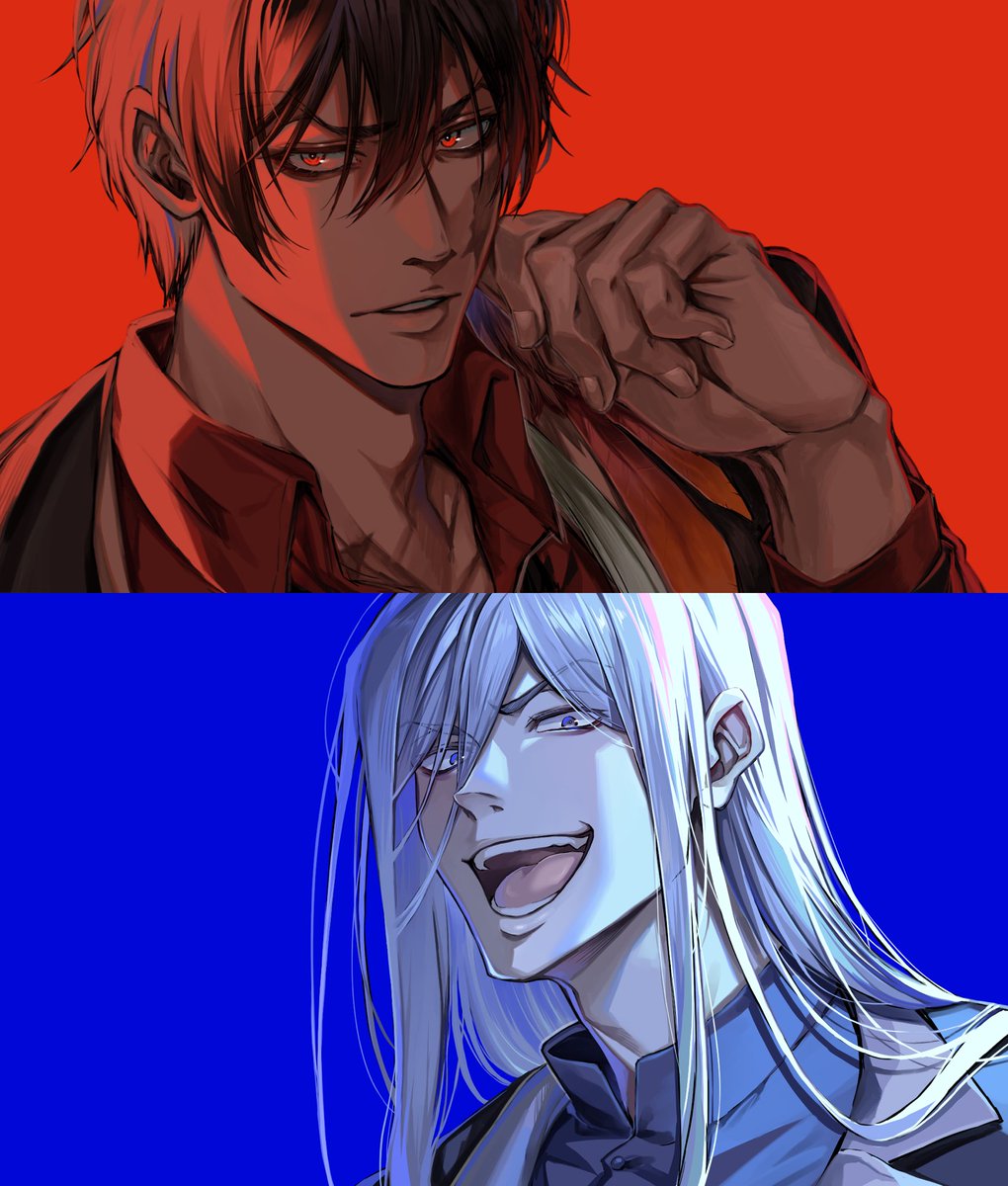 kabe_xs's tweet photo. ❤️💙

対っぽくなるようにしたかった
誕生日感はミリもない https://t.co/JRyZ5PzDb0