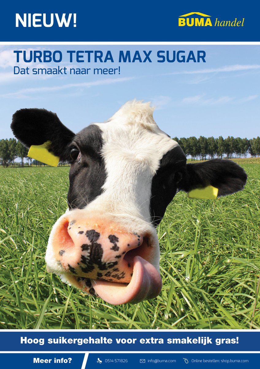 Nieuw! Turbo Tetra Max Sugar. Hoog suikergehalte voor extra smakelijk gras!
