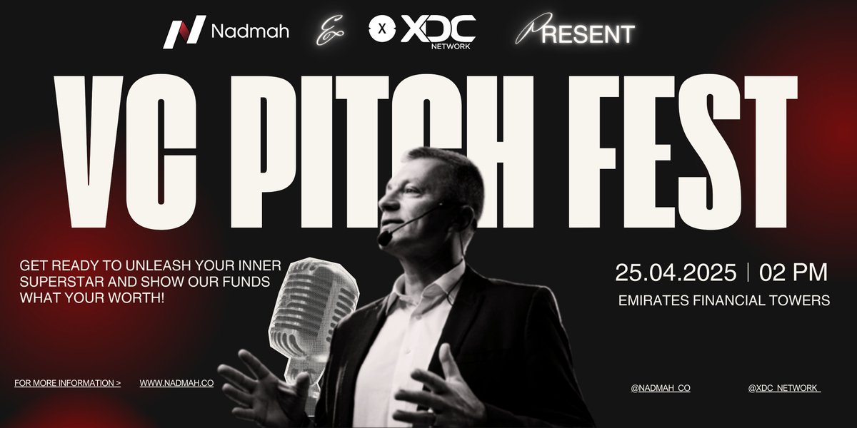 We are excited to announce the Nadmah x XDC | VC Pitch Fest 

This exclusive event brings together top-tier venture capital firms, institutional investors, and pioneering blockchain founders from our closed network for a high-impact exchange of innovation and networking.