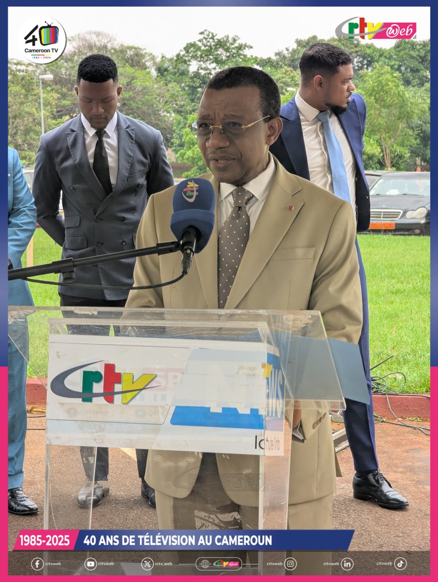 𝟒𝟎 𝐚𝐧𝐬 𝐝𝐞 𝐥𝐚 𝐭𝐞́𝐥𝐞́𝐯𝐢𝐬𝐢𝐨𝐧📺 𝐚𝐮 𝐂𝐚𝐦𝐞𝐫𝐨𝐮𝐧🇨🇲. 
Discours d'ouverture et visite des stands.

#CMRTV40