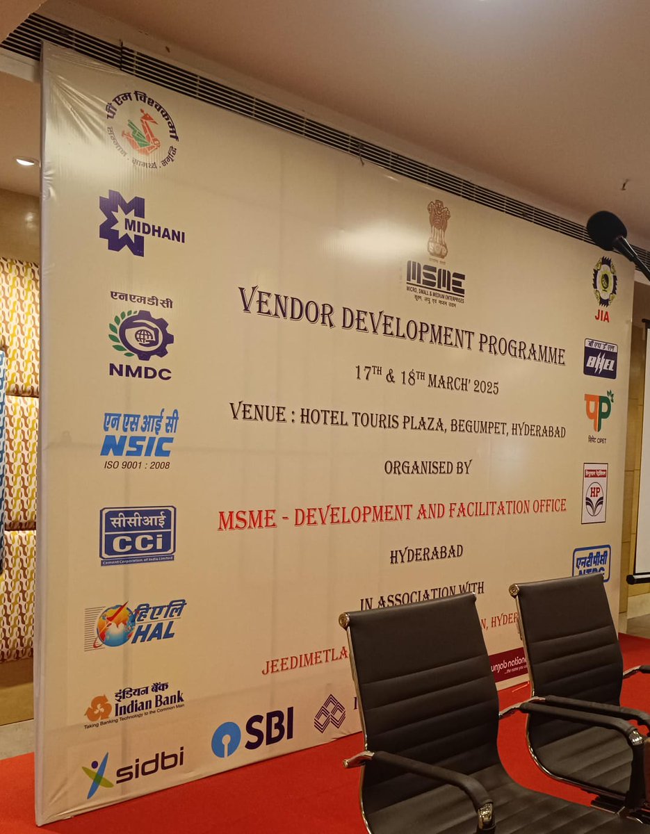 cement_cci's tweet photo. Excited to participate in the Vendor Development Programme organized by MSME DFO, Hyderabad, in collaboration with Jeedimetla Industrial Association @cement_cci is showcasing its strength and commitment to fostering partnerships with MSMEs. #MSME #VendorDevelopment https://t.co/FElgHIqCAs