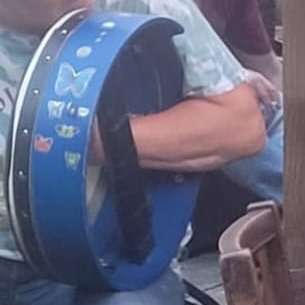 This much loved bodhran was stolen from the pub last night. If you woke up with a blue drum this morning after a drunken night, do the right thing &amp; bring it back. You don’t know the hurt you’ve caused. If it was your friend persuade them to do the right thing. Please share.
