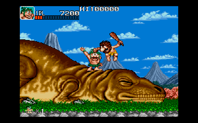 DosGamesCOM's tweet photo. Random game of the day:
Joe &amp; Mac: Caveman Ninja (Sidescrolling: Data East, 1994)

Download/play: https://t.co/QunvOzDtLl

#dosgaming #retrogaming #sidescrolling #platformer #action #cavemen #joemac #dinosaurs https://t.co/R7ePLLSMm7