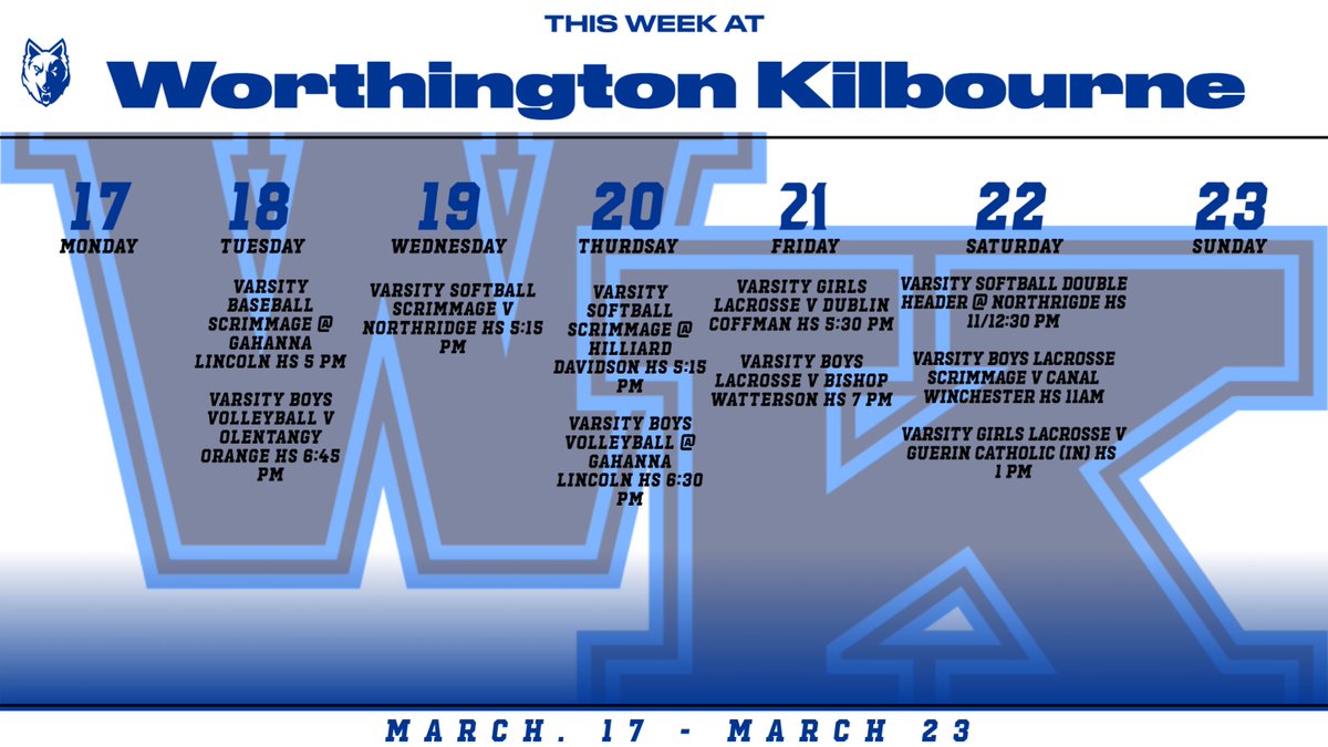 WKHSWolves's tweet image. Good luck to our Spring Wolves in action this week! #ForTheWolves #ItsWorthIt
@wkhsbvolleyball @wkhsglax @wkhs_softball
@Kwolvesbaseball @KilbourneLax