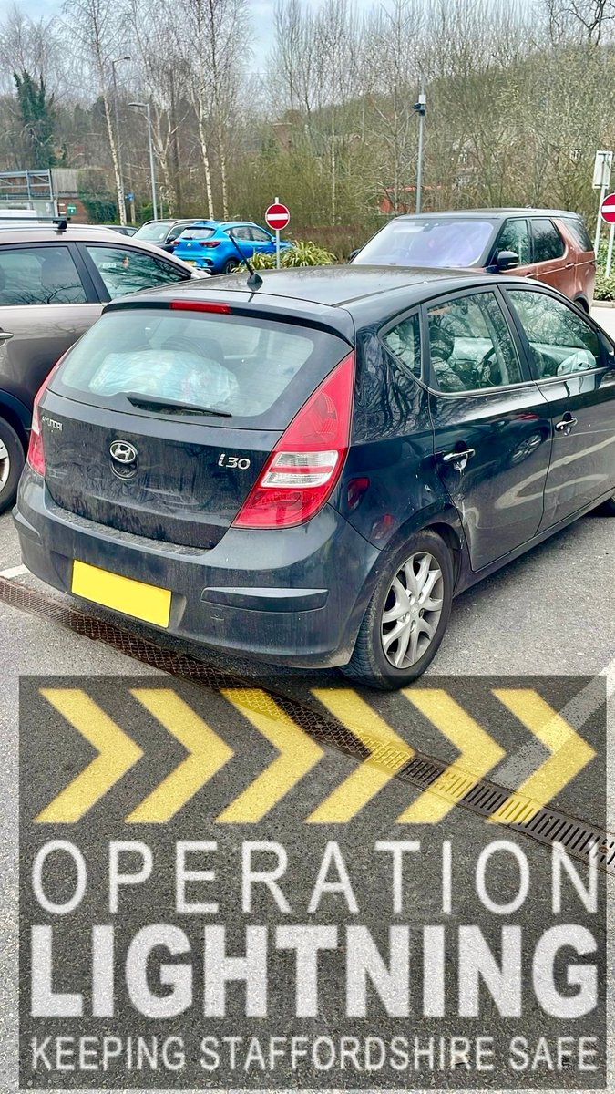 This Hyundai was stopped in the <a href="/NewcastlePolice/">Newcastle Borough Police</a> area. The driver not only provided a positive roadside <a href="/DrugWipeUK/">DrugWipe UK</a>, they also had no insurance. A number of defects were identified and the vehicle has been prohibited. #PG9 

#OpLightning 

Team 1